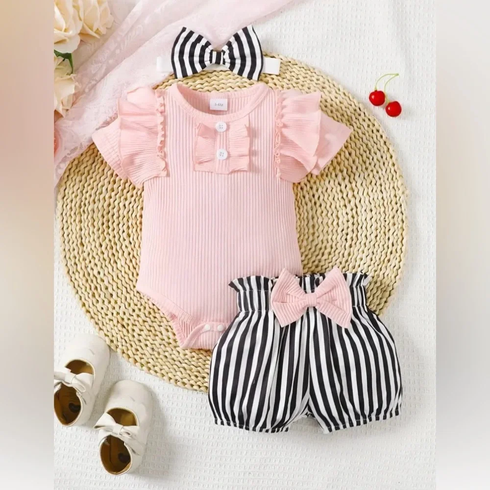Hannah Andersson Classic Baby Girl Outfit